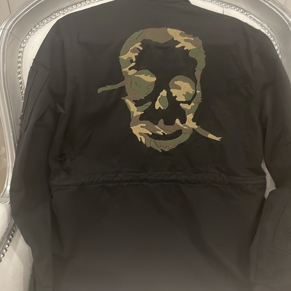 Zadig & Voltaire Men’s Skull Camouflage Studded Utility Jacket - Picture 10 of 10